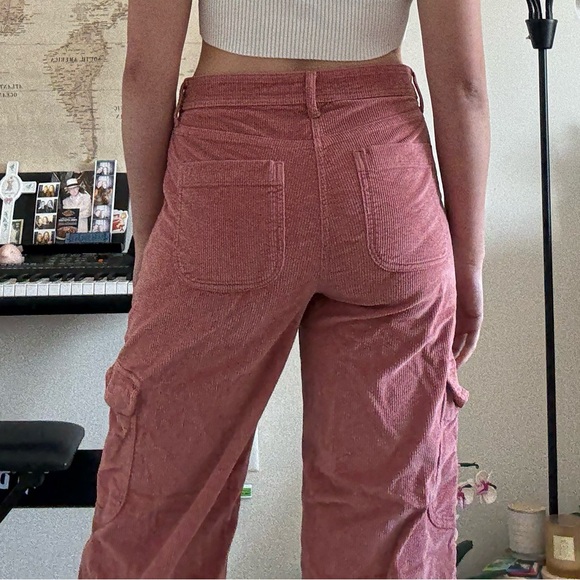 American Eagle Outfitters Pink Corduroy Pants - Picture 2 of 4
